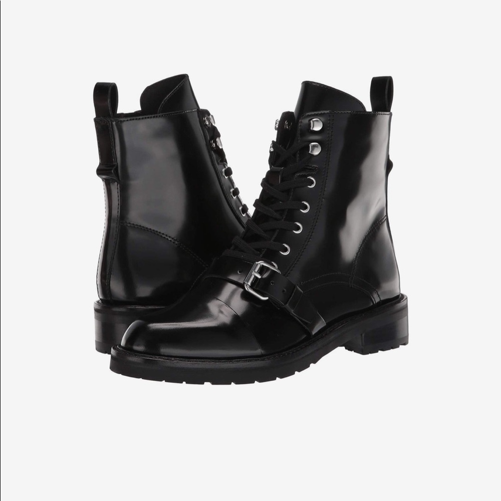 All Saints Black Leather Ankle Boots